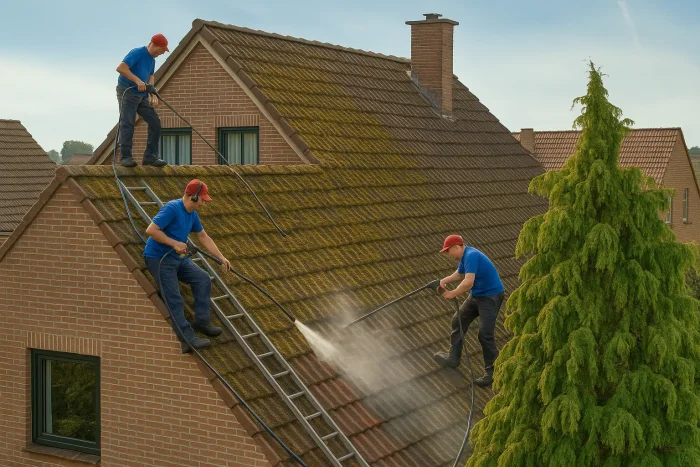 Roof moss removal in Québec G0A 1H0 and gutter maintenance
